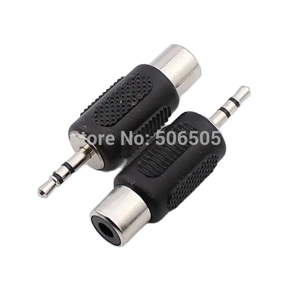 10Pcs/Lot 2.5mm Audio Plug To RCA Socket 2.5 Plug To RCA Adapter