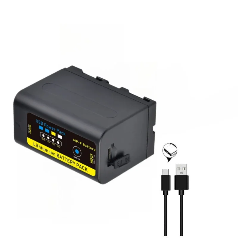 New NP-F770 NP-F750 np f750 NPF770 Replacement Battery with USB charging output for Sony NP F970 F960 F550 F570 QM91D CCD-RV100