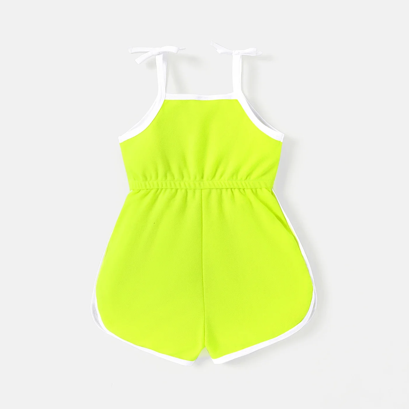 PatPat Baby Girl Two Tone Sleeveless Cami Romper Suitable for Summer Season Soft and Comfortable  Perfect for Outings