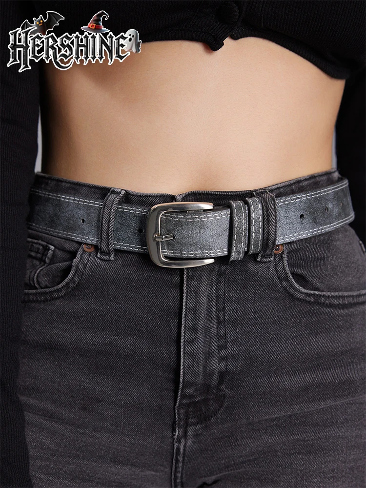 HERSHINE 1 piece women's horseshoe metal buckle belt, fashionable and simple accessory item, versatile for daily use