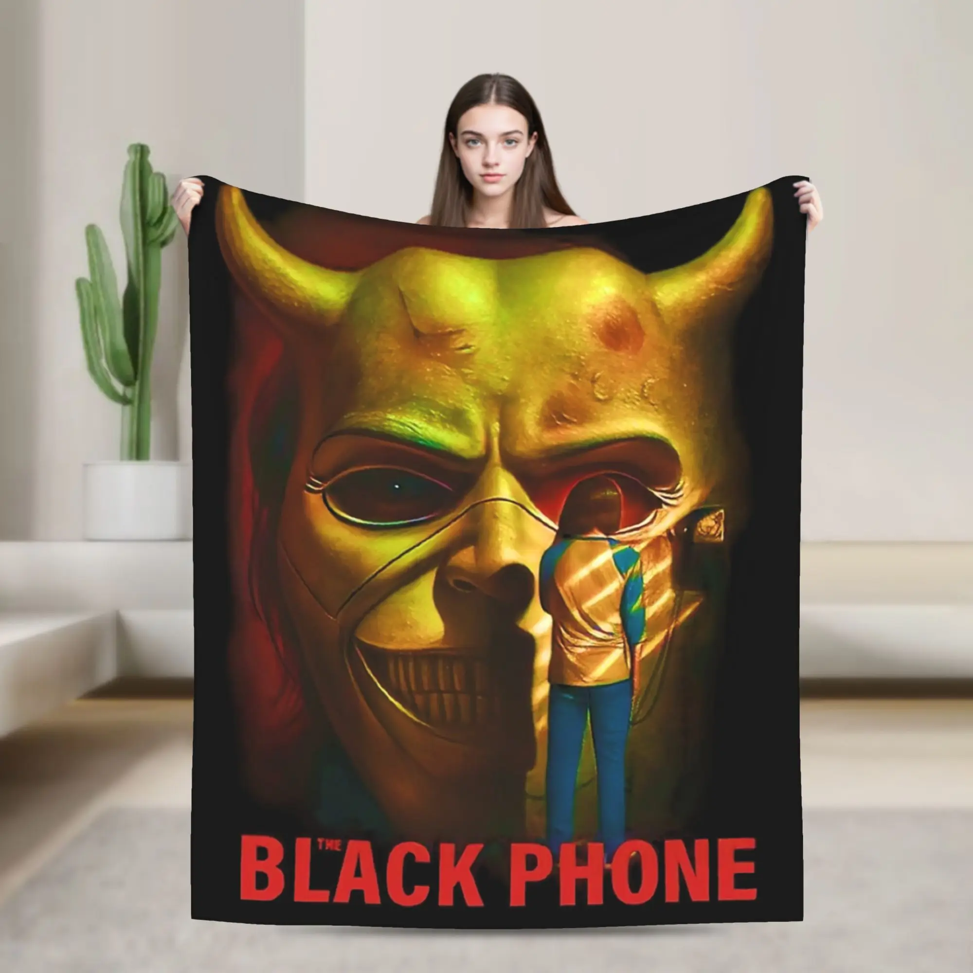 

The Black Phone Blanket Coral Fleece Plush Multi-function Lightweight Thin Throw Blankets for Sofa Couch Plush Thin Quilt