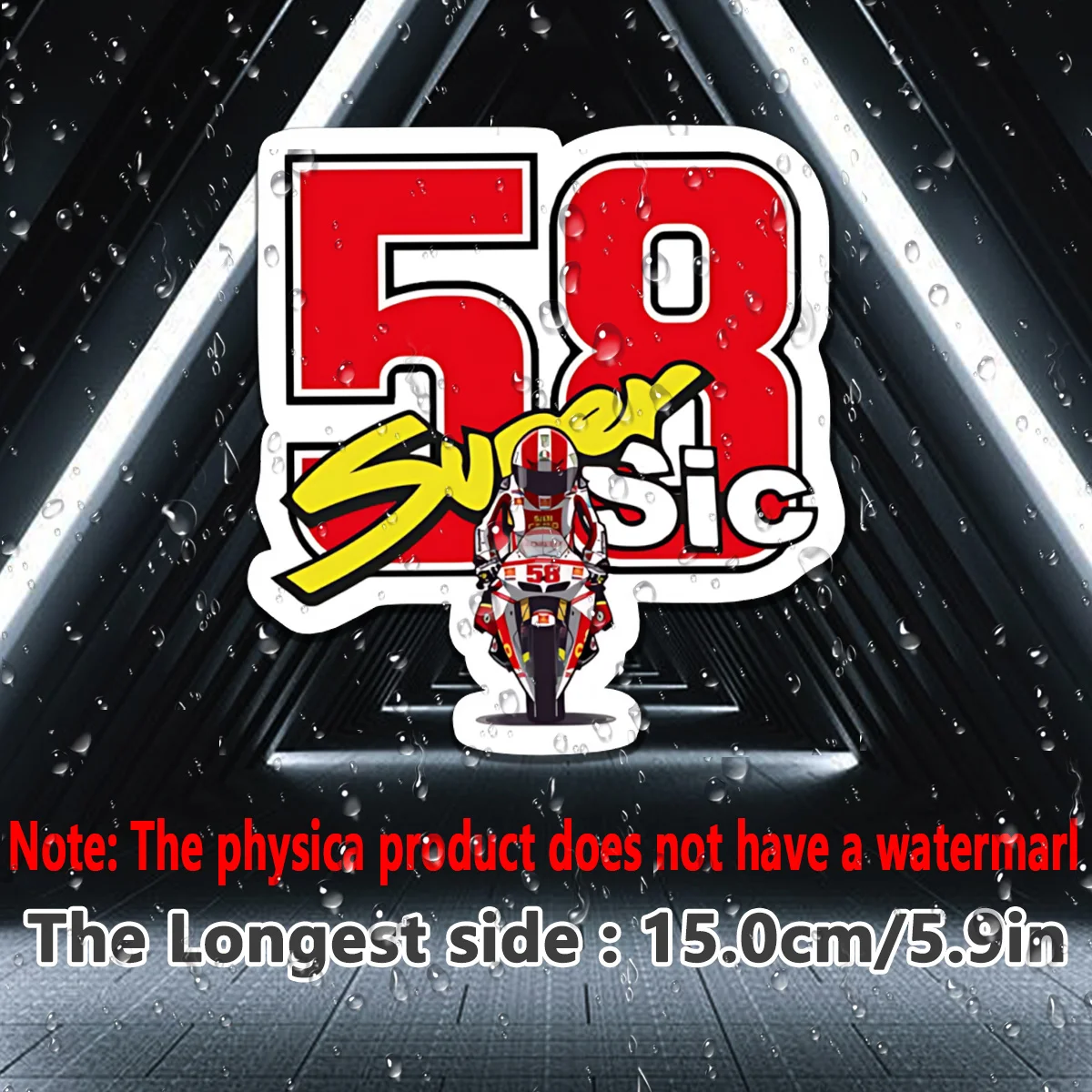 

Racing Rider Motorcycle Number Sticker For Car Moto Helmet Laptop Bike Waterproof Vinyl Decal