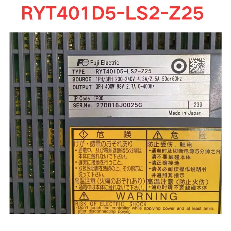 Used RYT401D5-LS2-Z25  Servo driver Function check OK Fast delivery