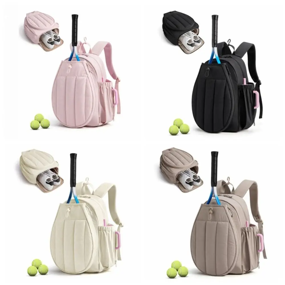 Large Capacity Tennis Gym Bag Holds 2 Rackets with Shoe Compartment Tennis Backpack Dry-wet Separation Portable