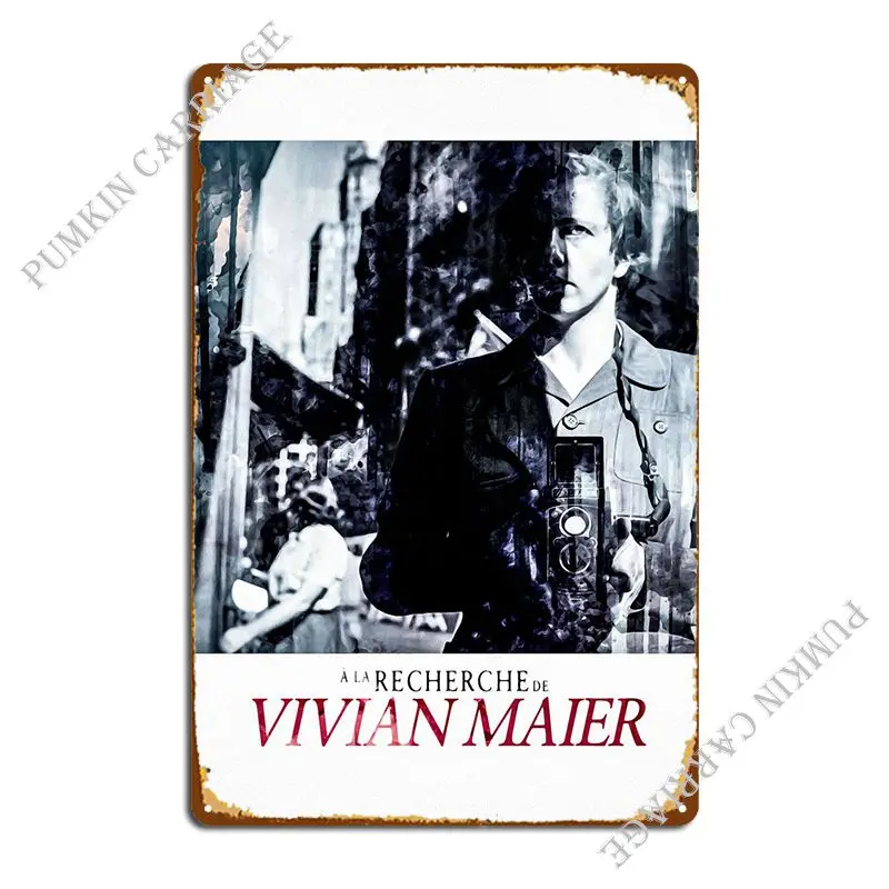 Finding Vivian Maier Metal Plaque Poster Wall Decor Pub Printed Bar Wall Decor Tin Sign Poster