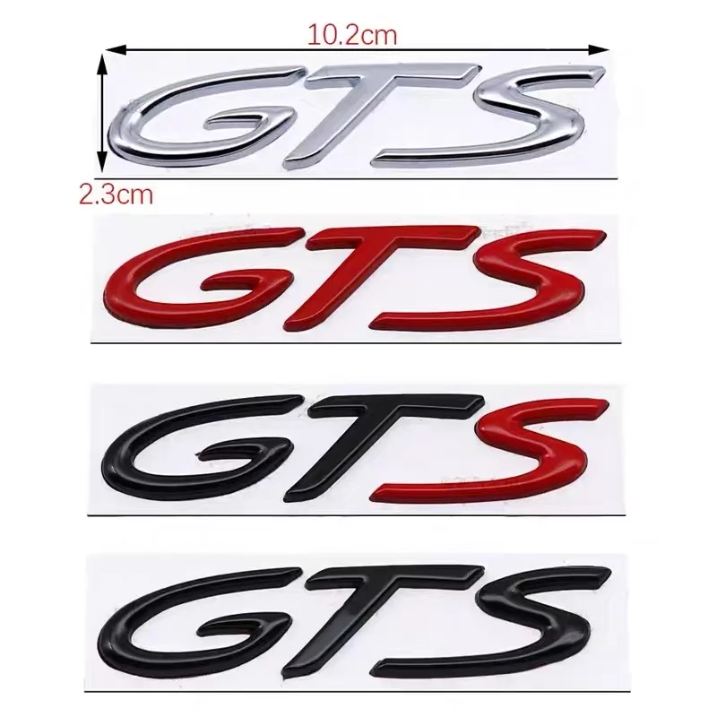 

3D Metal GTS Car Stickers English Letter Car rear Emblem Fender Side Rear Tail Trunk Badge Decal Accessories