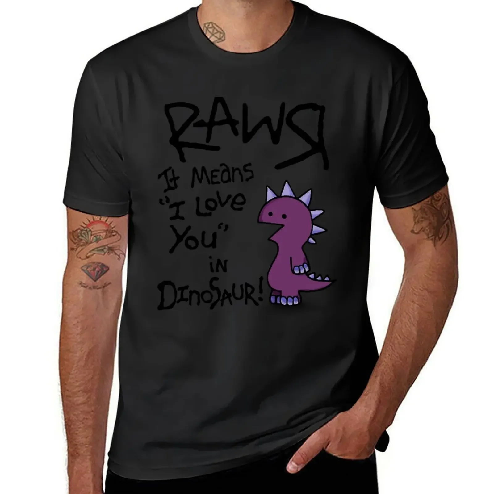 

Rawr T-Shirt plus size tops anime baggy shirts graphics Men's clothing