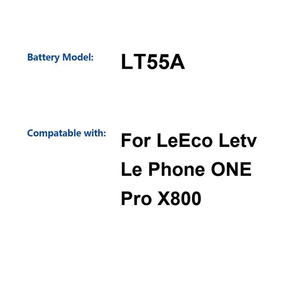

3000Mah Premium Replacement For Leeco Letv LE Phone One Pro X800 Mobile Battery LT55A