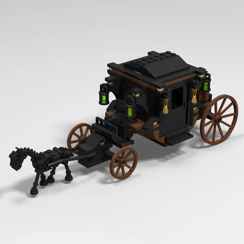 210PCS MOC Death Eater's CarriageMedieval architectureCarriage Kreative bausteine Pädagogisches spielzeug junge geschenke Ornamente