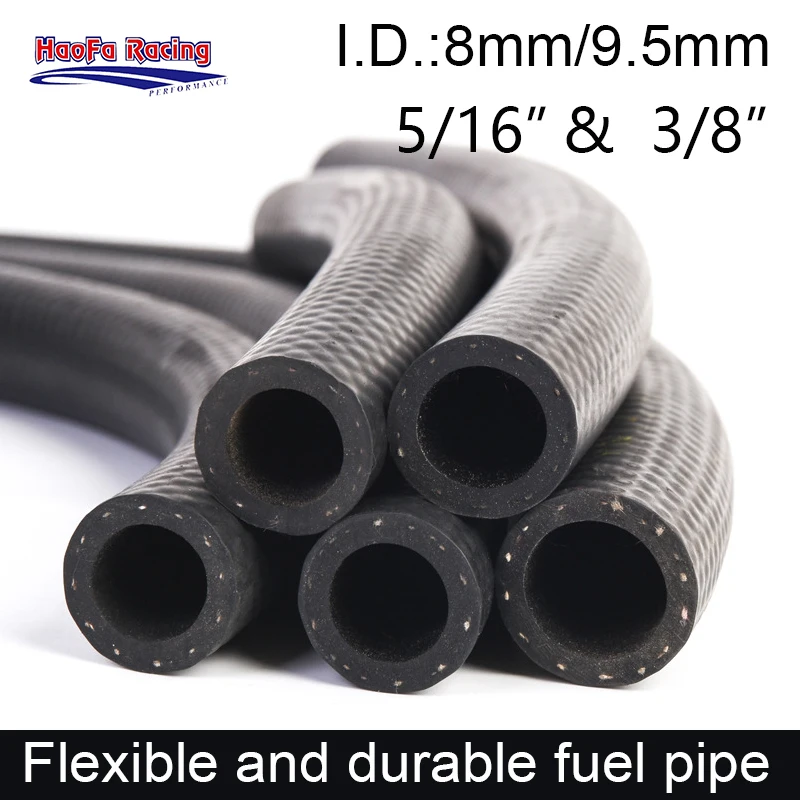 1M 3M 5M 10M Oil Fuel Hose Pipe Line Rubber NBR Oil-Resistant Rubber Pipe Line  Gasoline Diesel Hose Low Pressure Hose ID 5/16“