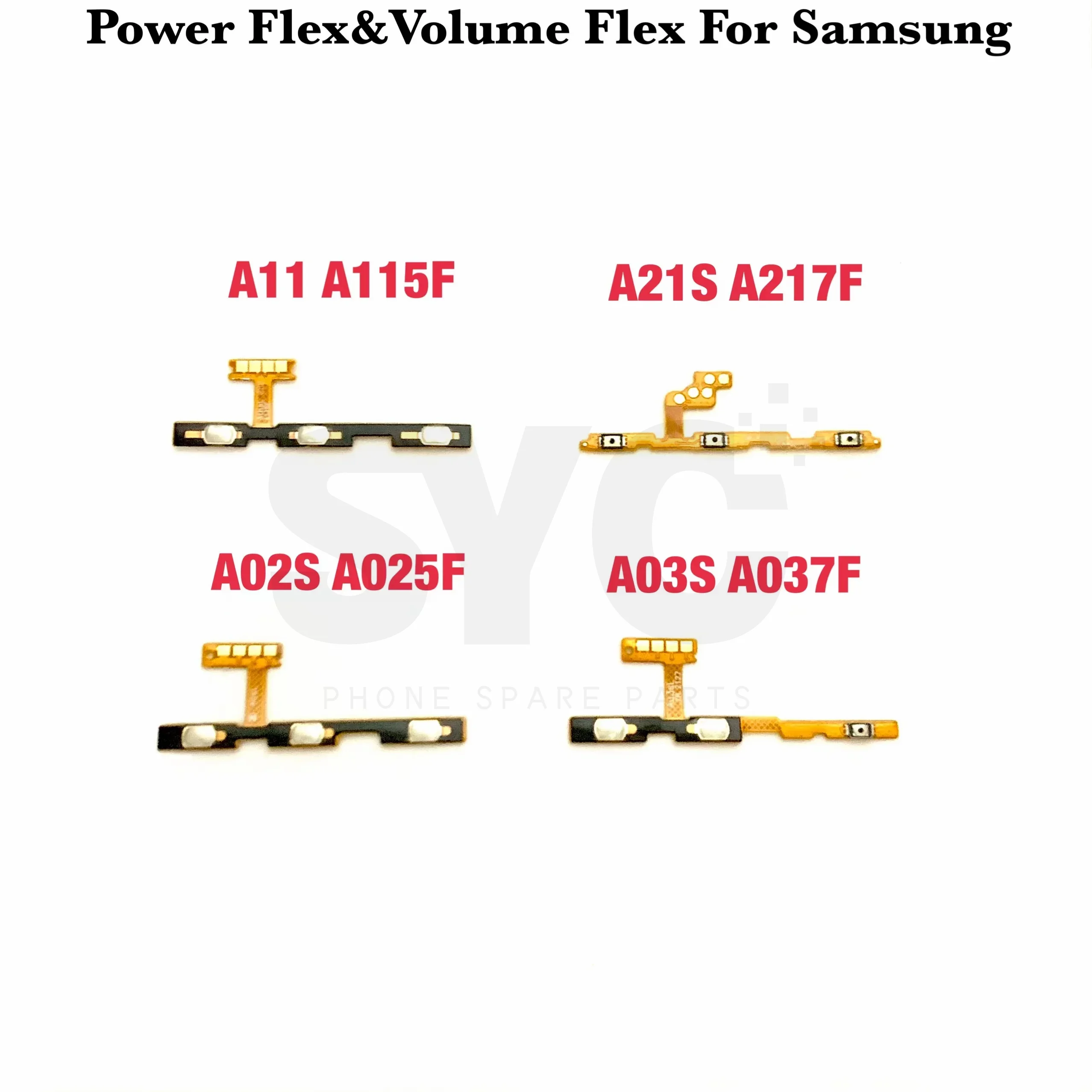 For Samsung A10 M10 A20 A30 A50 A70 A11 A21s A30s A50S A71 A02S A03S A02 Power On Off Volume Side Button Key Flex Cable