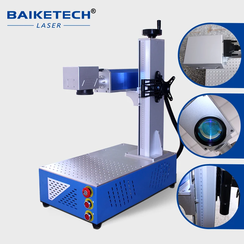 جديد FM-450 20 واط/30 واط/50 واط Raycus سطح المكتب الألياف الليزر آلة الحفر للمعادن الفولاذ المقاوم للصدأ النحاس الألومنيوم شعار