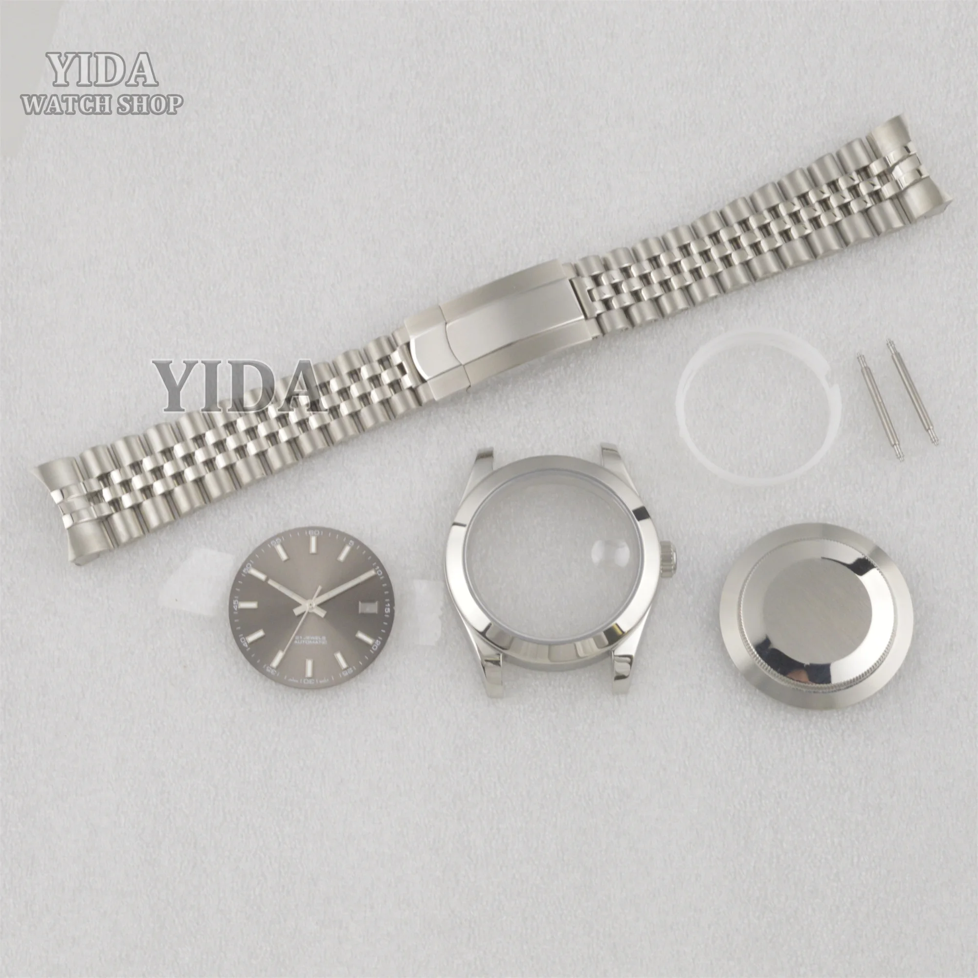 41MM Watch Case Stainless Steel Watchcase Band 31MM Dial Sapphire Crystal For DATEJUST NH35 NH36 Movement 100M Waterproof Parts