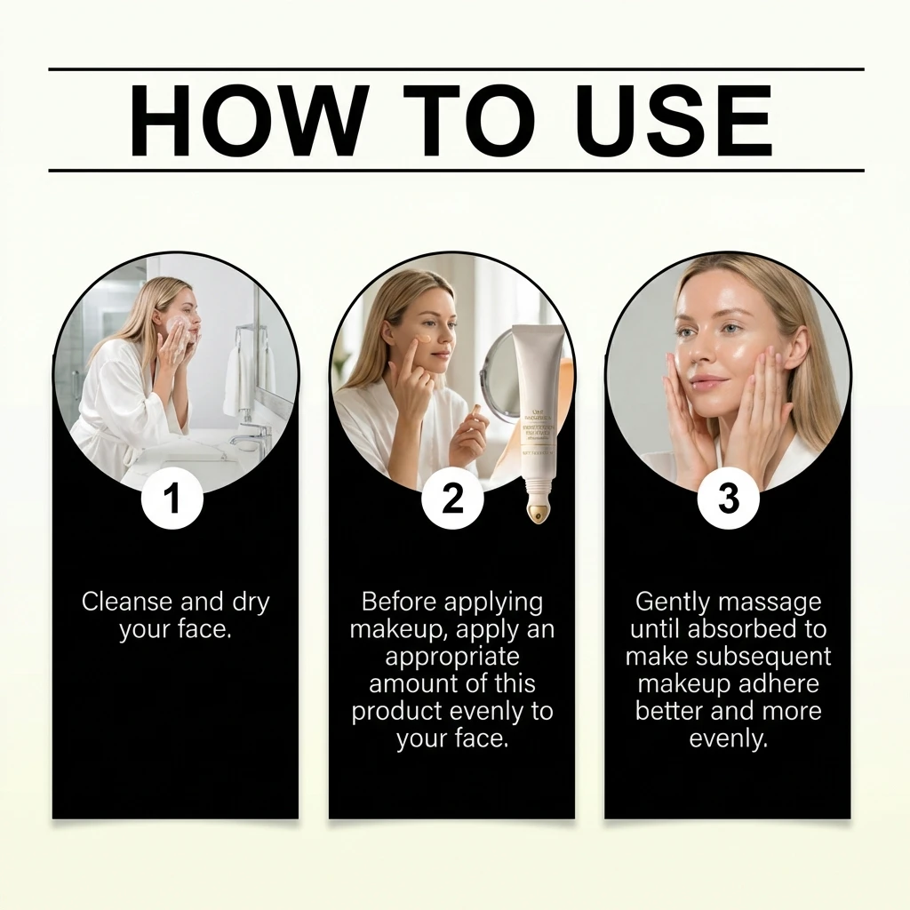 

Nicotinamide Makeup Primer Hide Pores Oil Shine Control Brighten Dull Skins Prevent Sunburn Natural Base 3-In-1 Face Concealer