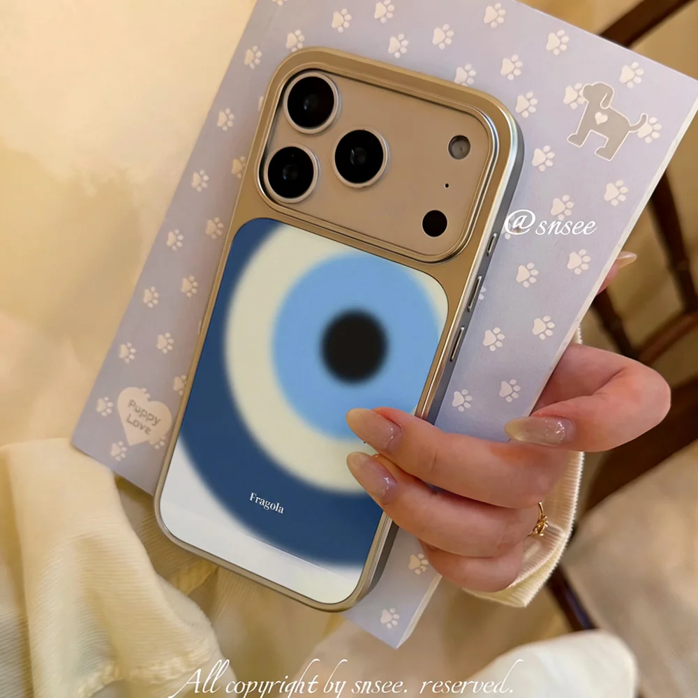 Koreanischer Stil Augen-Handyhülle für iPhone 17 16e 16 15 14 13 12 11 Air Pro Max X XR XSMAX 8 7 Plus Luxuriöse Transparente Weiche Rückabdeckung – Detail 2