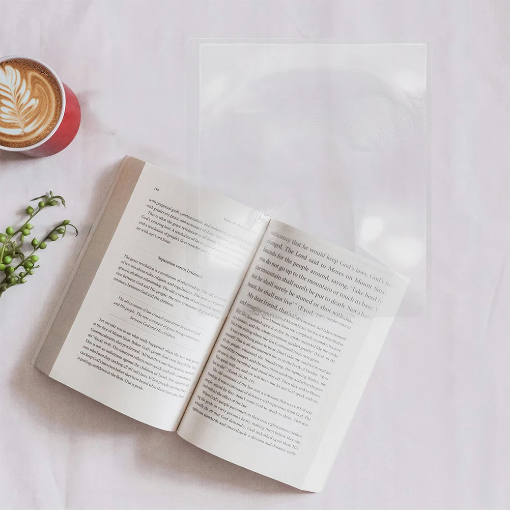 

Large Sheet Magnifier 3x Page Magnifying Sheet for Reading Books Newspapers Documents Ideal for Seniors People Low Vision Visual