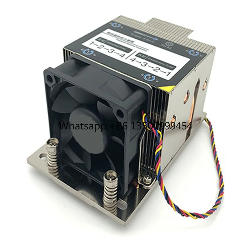 Hongyi 4 Heat 2U Server Cooling Fan Copper Pipe Socket Passive CPU Heat Cooler for Processor Application