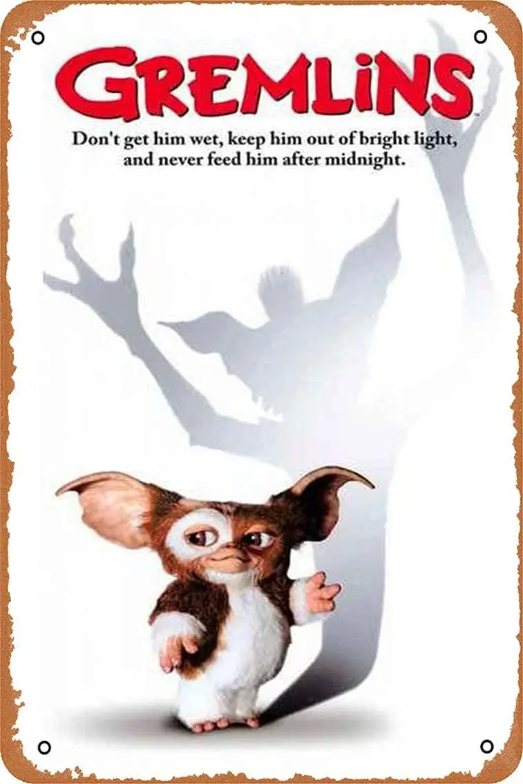 Movie Metal Posters Gremlins Movie Tin Metal Sign 8