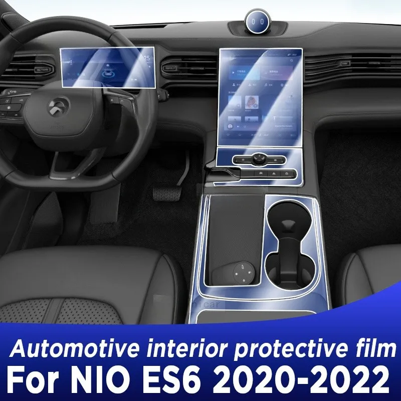 For NIO ES6 2020-2022 Gearbox Panel Dashboard Navigation Automotive Interior Protective Film TPU Anti-Scratch Accessories