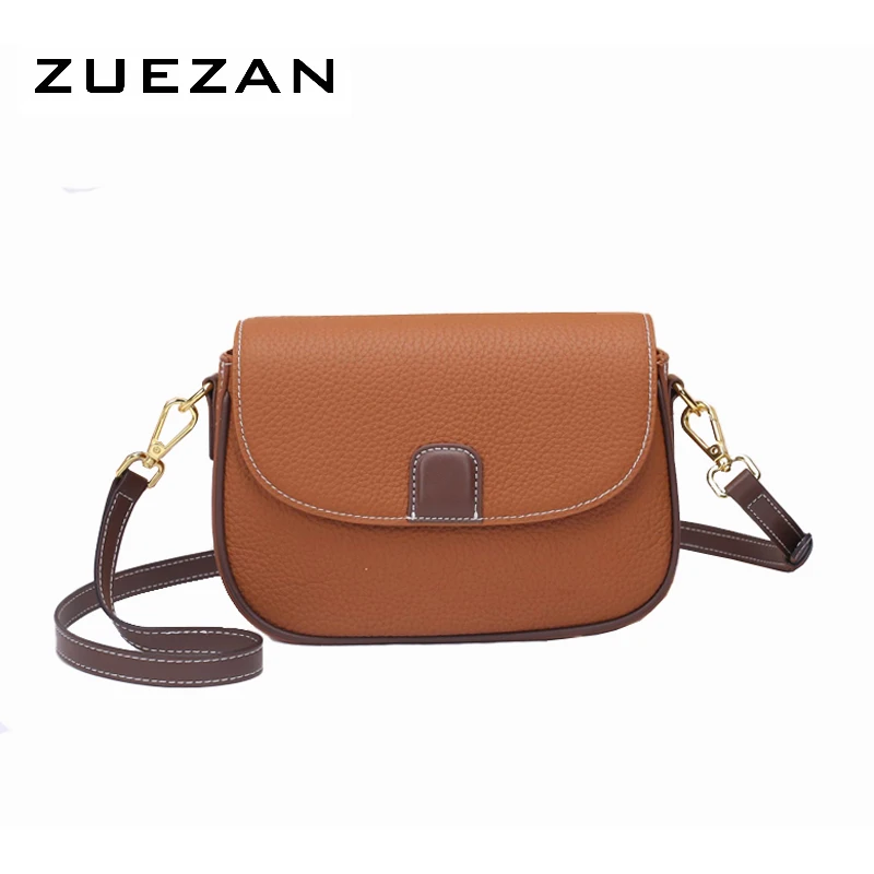 Fashion Female Flap Saddles,100% Natural Cowhide,Women Genuine Leather Shoulder Bag,Real Cow Leather Crossbody Bag, D345