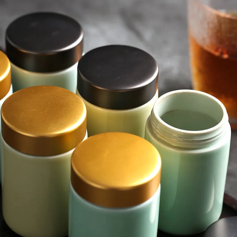 Mini tarro de té de cerámica ecológico