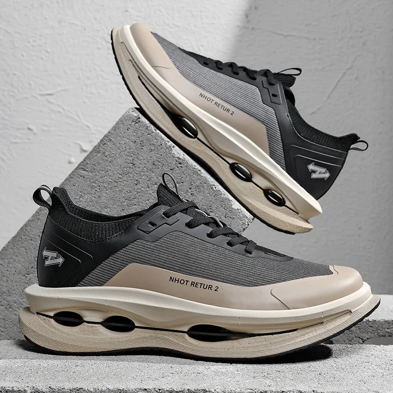 

Men's Lightweight Casual Running Shoes Breathable Mesh Non-Slip Hollow Cushion Athletic Sneakers for Daily Commute Walking