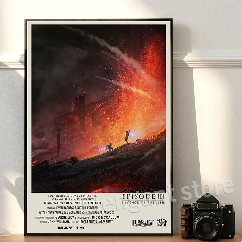 Star Wars Revenge of the Sith Poster Vintage Movie Art Prints Retro Star Wars Canvas Painting Living Room Wall Pictures Decor