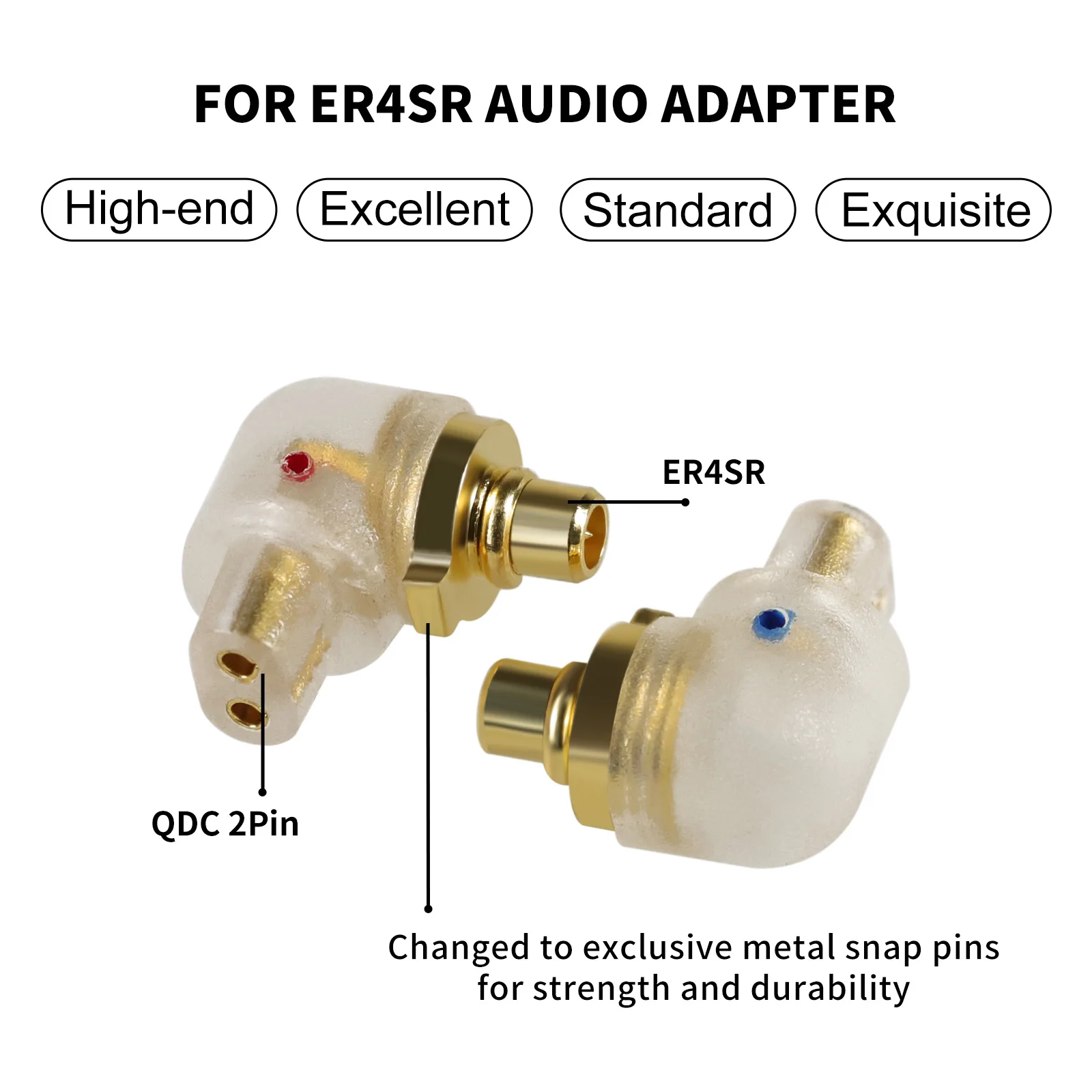 OKCSC QDC 2 ピンメス ER4SR オスイヤホンアダプターからイヤホン
