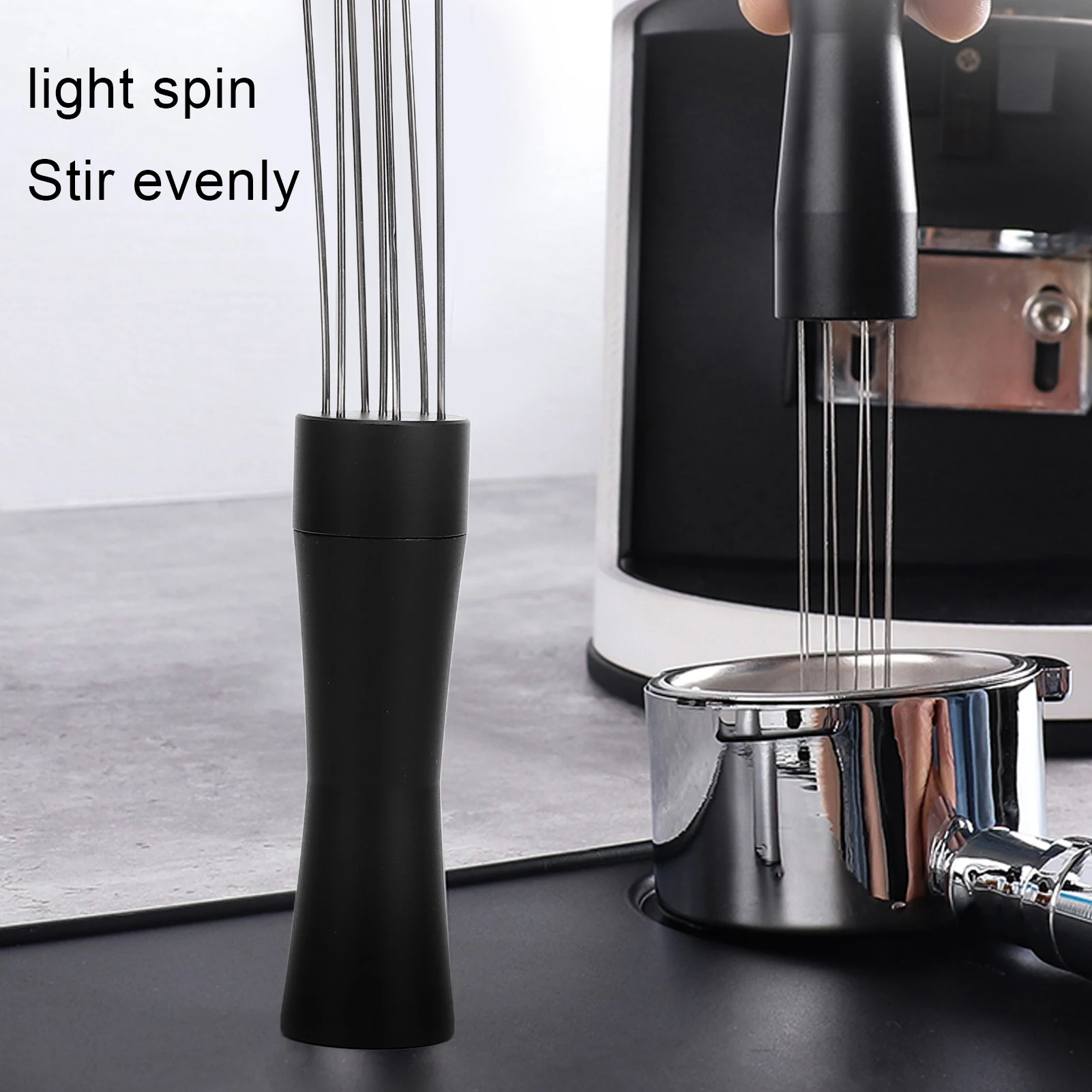 

Espresso Coffee Stirrer, Aluminum Alloy Handle Stand Needle Type, Coffee Stirring Tamper WDT Distribution Tool