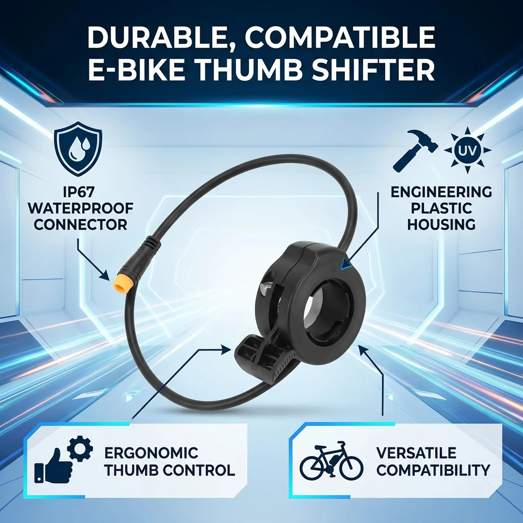 Portable 130X Thumb Throttle Speed Control Accessories Waterproof Connector for Electric Scooters E‑Bike Finger Thumb Throttle