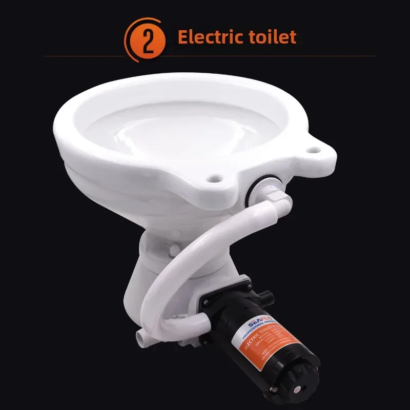 مرحاض كهربائي بحري يخت مرحاض RV سيارة كهربائية تيار مستمر الملحقات البحرية الكهربائية
