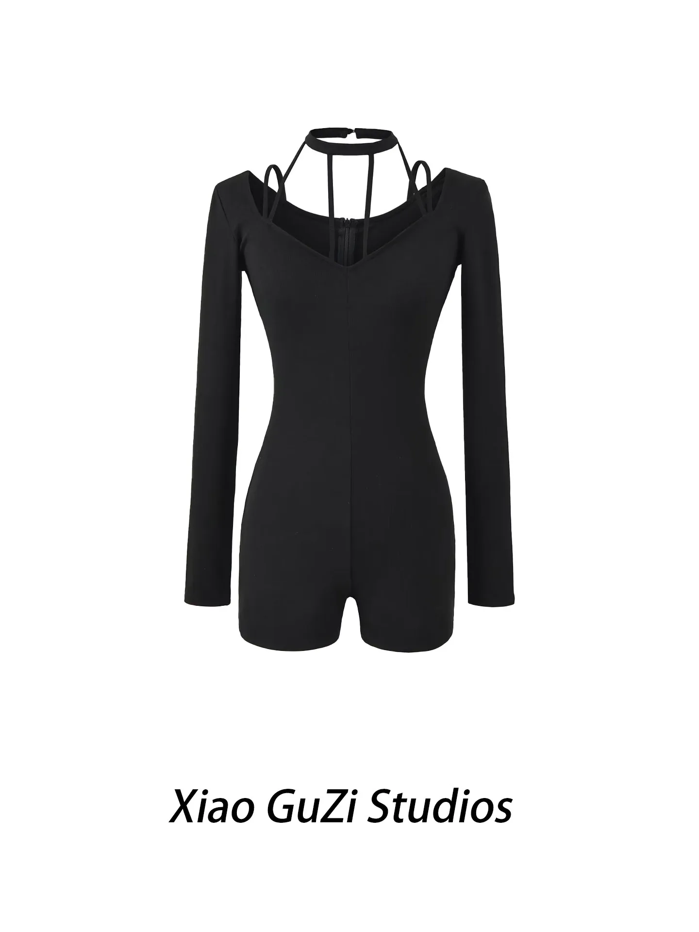 

Sexy Long Sve Elastic Bodysuit High Waist ort Pants Cotton Blend Fabric Unique Design Nightclub Sle Commute Friendly