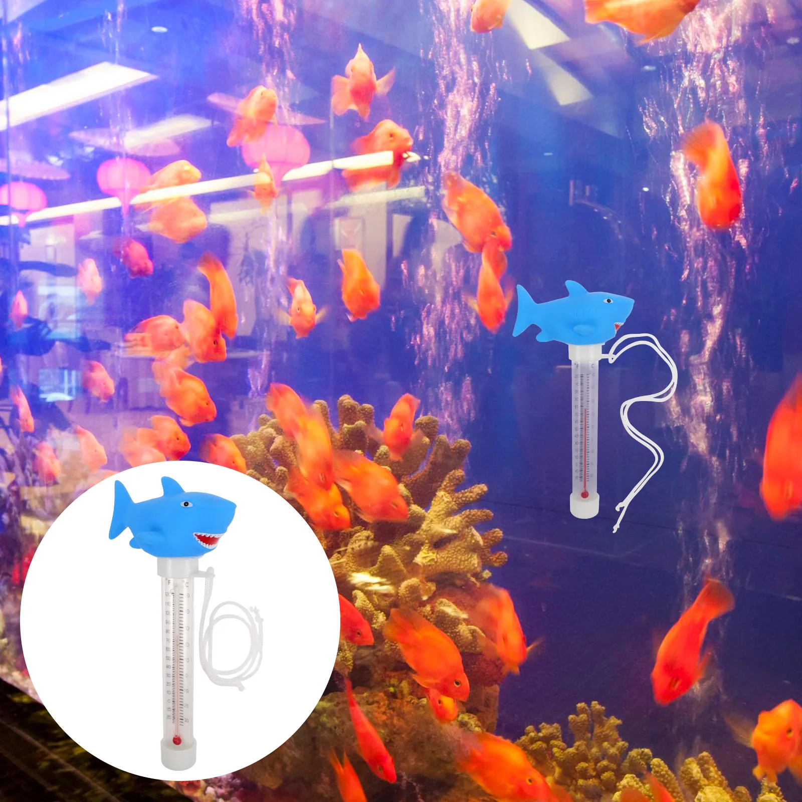 

Water Thermometer Fish Tank Monitoring Cute for Aquarium Accessories Pvc Floating