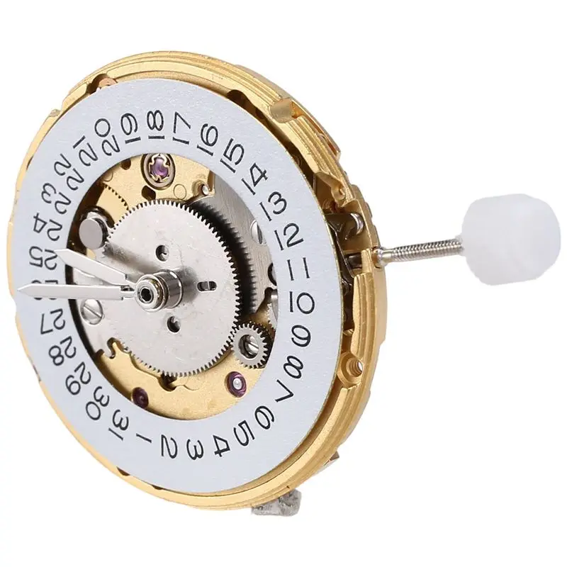 AFOURT-2X 4-Zeiger-Uhrwerk 25 Juwelen 2836 Automatisches Mechanisches Uhrwerk Datum bei 3 Uhr für ETA 2836-2 GMT Gold – Detail 6