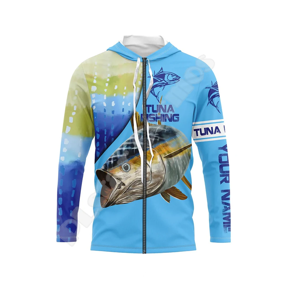 NewFashion Custom Name Tuan Fishing Mahi Fisher Tattoo Retro Tracksuit Harajuku 3DPrint Streetwear Casual Funny Jacket Hoodies S