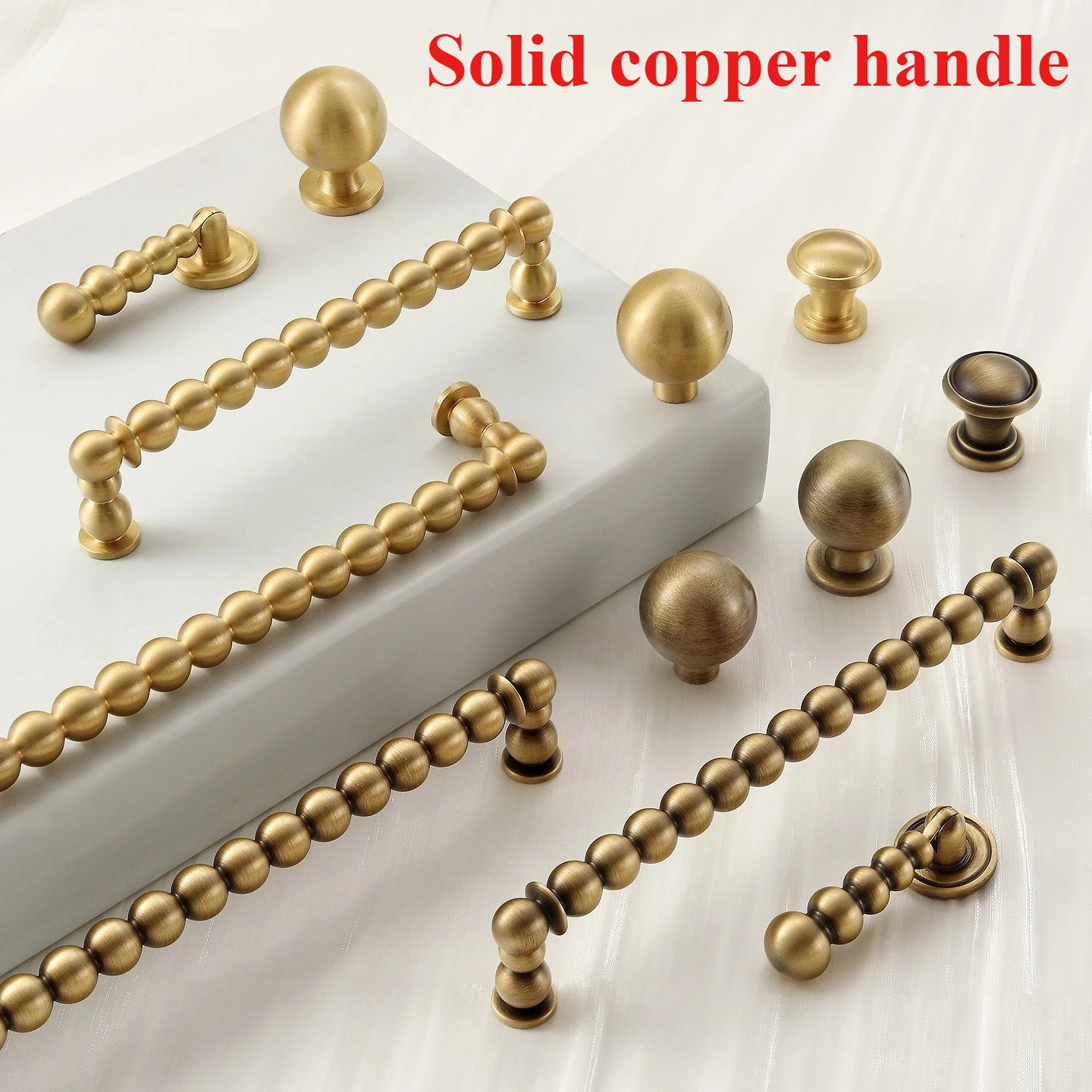 Solid copper Furniture Hardware Handle American Drawer Knob Luxurious Brass Shoe Cabinet Knob Creative Cabinet Brass Handle