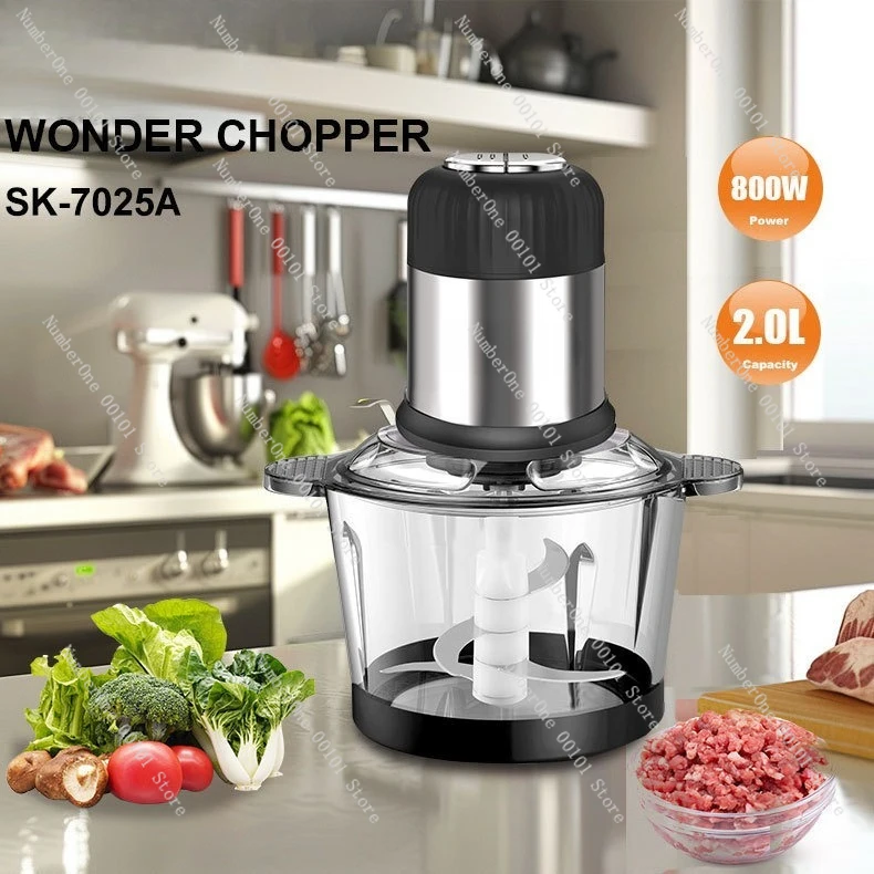 European Standard 2L Electric Meat Grinder - 800W Multifunctional Mixer
