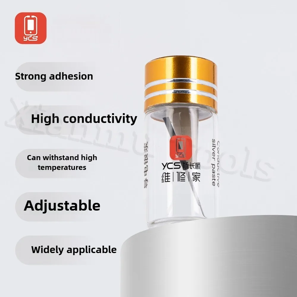 La pâte d'argent conductrice YCS-D11 a une conductivité élevée et peut résister aux hautes températures pendant les composants à faible résistance conduisent