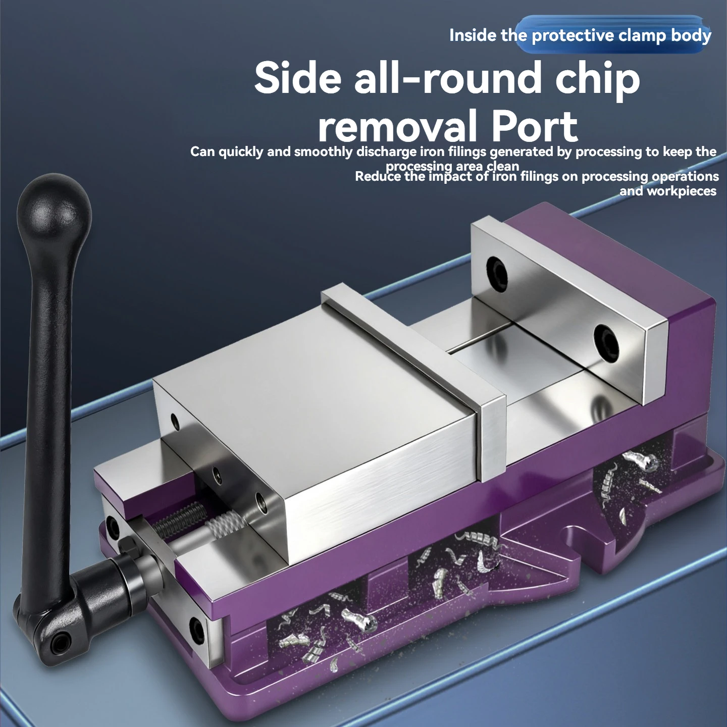 6inch High Precision Table Vise Fixtures for Heavy-duty Milling Machines in CNC Machining Centers with Inverted Flat Pliers