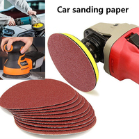 10pcs Car Round Flat Polishing Sanding Paper, Dry Grinding Sandpaper 60 to 1000 Grit for Polishing Grinding, Car Maintenance