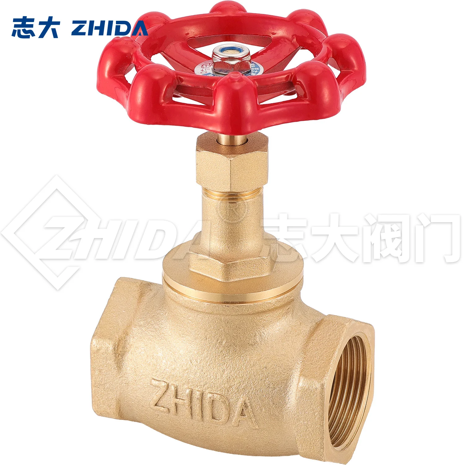 J11W-20T All copper Globe Valve Threaded Stop Valve BSPP Manual Shut Off Valve for Water Oil Steam DN15 DN50