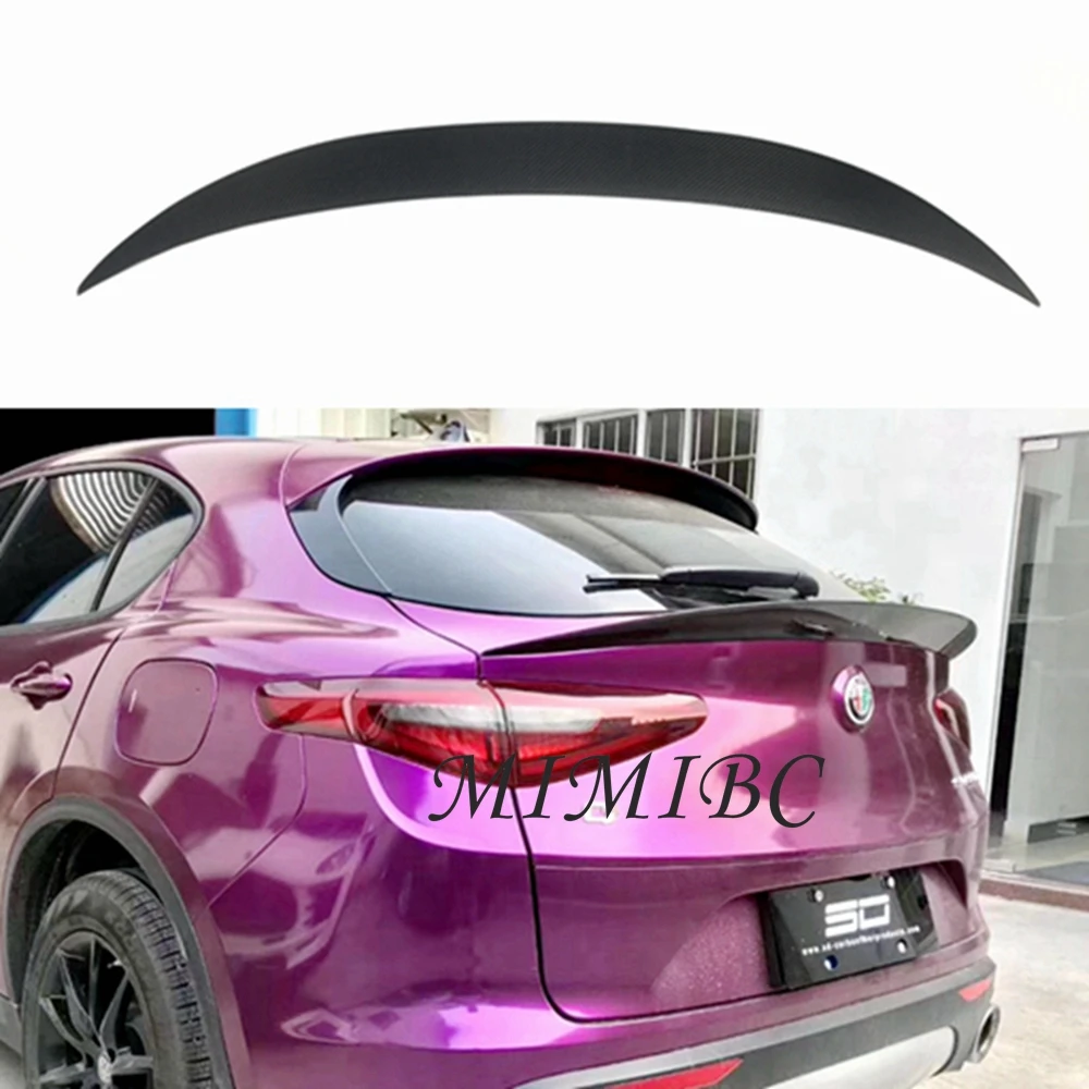 

FOR Alfa Romeo Stelvio Spoiler 2017 -2019 Rear Middle Spoiler Carbon fiber FRP Trunk Boot Duck Wings Car Styling