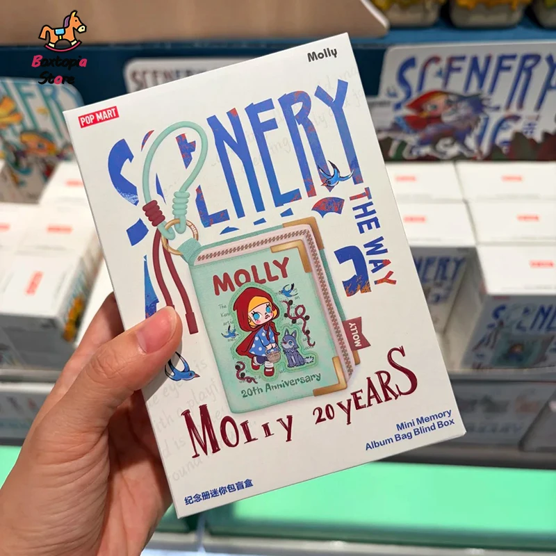 

Новая оригинальная мини-сумочка-держатель для карт Pop Mart Molly Scenery Along The Way из серии к 20-летию, тайная коробка-сюрприз