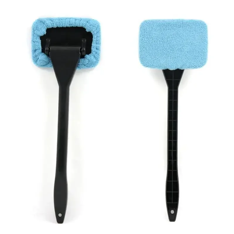 Car Washer Brush Microfiber Window Cleaner Long Handle Dust Car Care Windshield Shine Towel Handy Car Cleaning Washable Tool