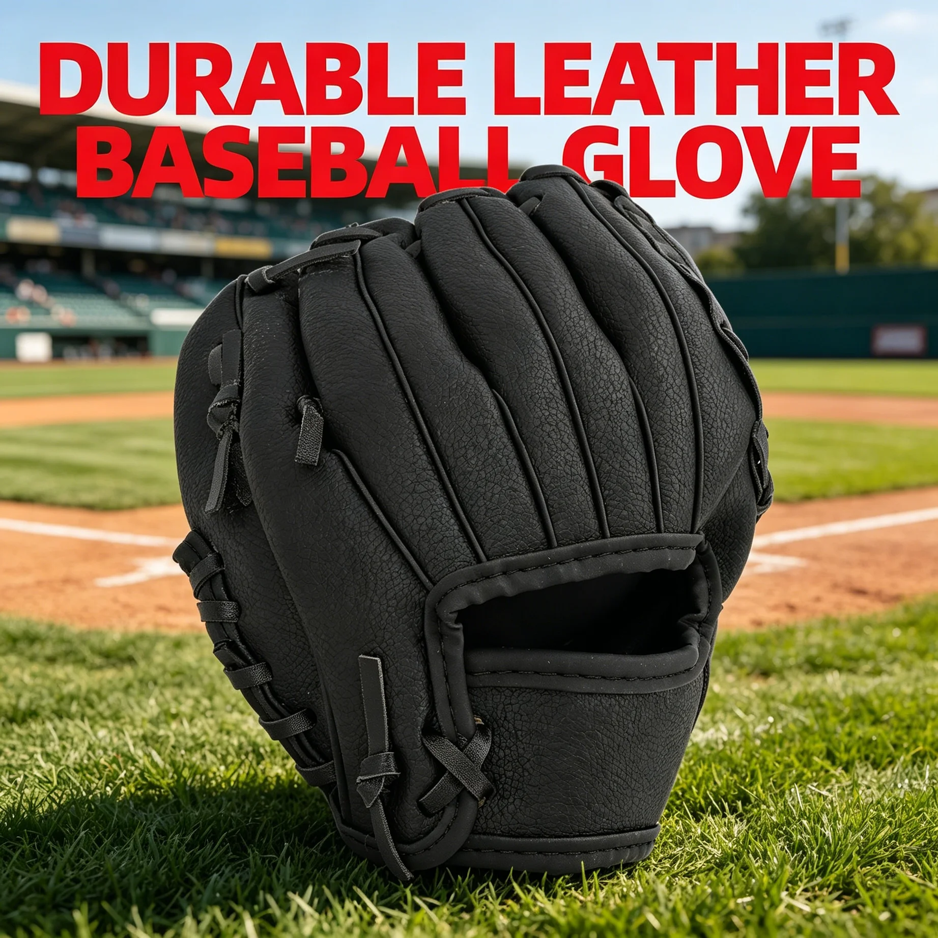 Sport Baseball Glove Stylish PU Leather Ergonomic Design Durability Softball Outfield Mitt for Youth Adult for Competition