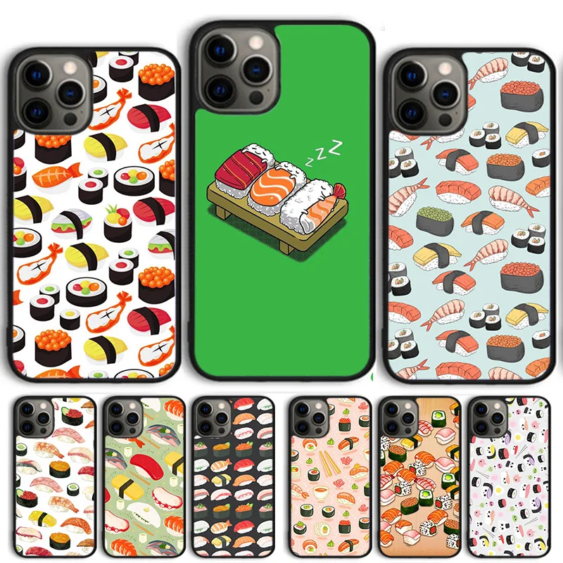 Japanese cuisine Sushi food Phone Case For iPhone 14 15 16 13 12 Mini Max Cover For Apple 11 Pro Max 8 7 Plus SE2020 Coque