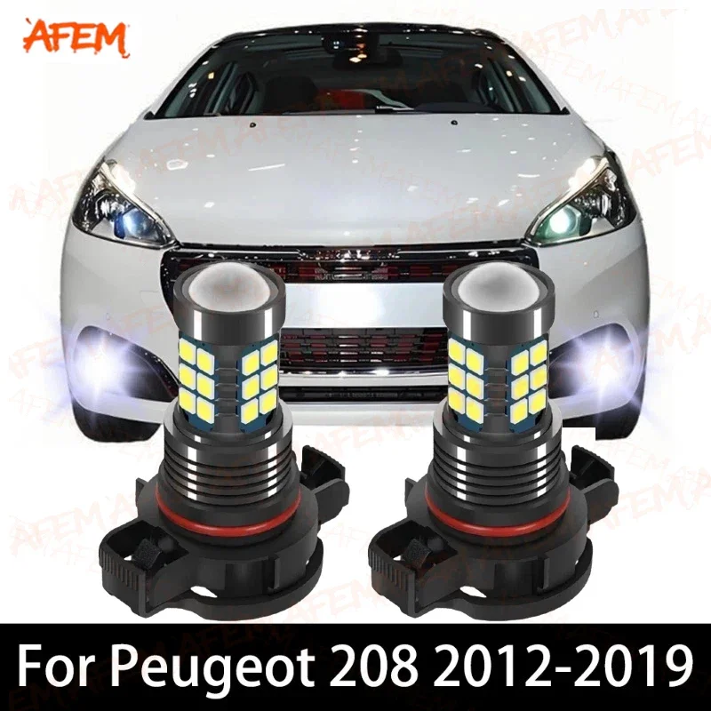 2pc 2504 PSX24W 12276 Auto Bulb accessories For Peugeot 208 2012 2013 2014 2015 2016 2017 2018 2019 LED Car Front Fog Light Lamp
