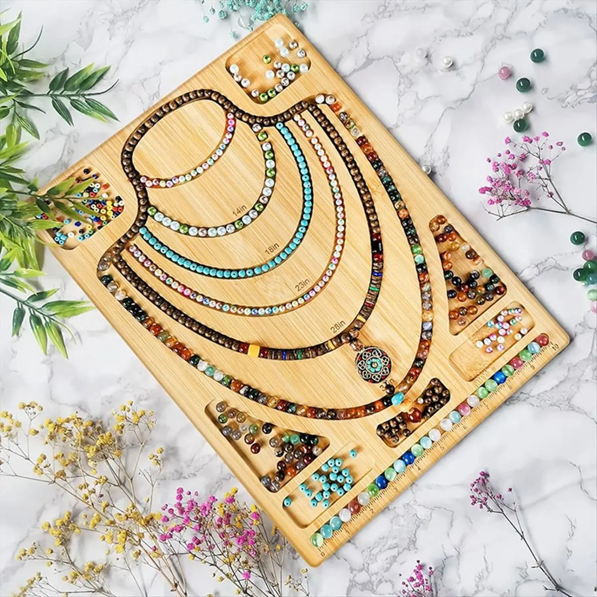 DT38 Combo Beading Board for Jewelry Bracelets Necklaces Making, Bead Design Board for Jewelry Making, Bead Plate