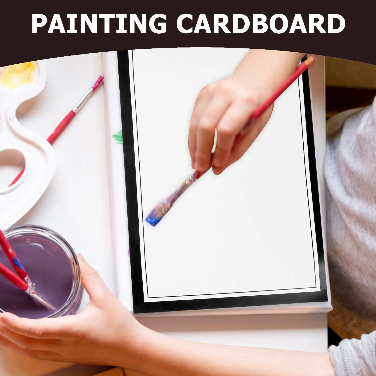 10 Sheets Creative Painting Cardstock Thick Paperboard for Drawing Painting DIY Art Projects Scrapbook Supplies