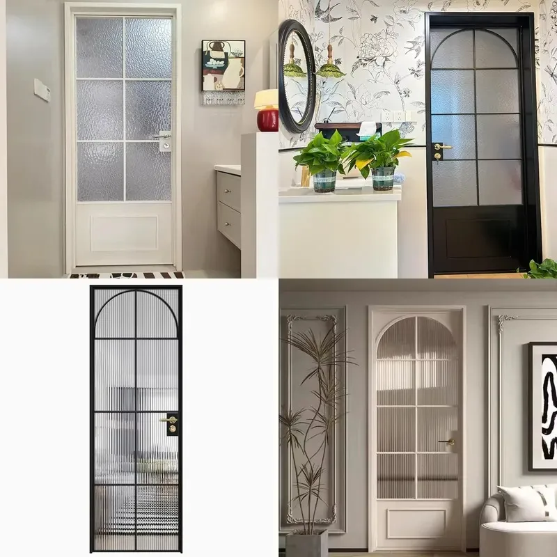Custom High Quality Aluminum Frame Tempered Glass Shower Door Waterproof French Bathroom Door